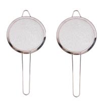 Kit 2 Peneira de Inox 16cm com Cabo Preparos na Cozinha Coar Kit 2 Peneira de Inox 16cm com Cabo Preparos na Cozinha Coar