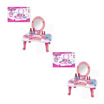 Kit 2 Penteadeiras Brinquedo Infantil Acessórios Beleza