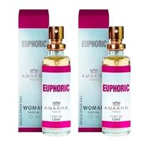 Kit 2 Perfume Euphoric Feminino Amakha Paris Bolso Bolsa