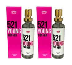 Kit 2 Perfume Feminino 521 Young For Her Amakha Paris 15ml