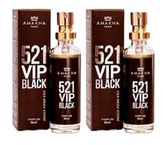 Kit 2 Perfume Masculino 521 Vip Black Amakha Paris 15ml