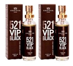 Kit 2 Perfume Masculino 521 Vip Black Amakha Paris 15ml Kit 2 Perfume Masculino 521 Vip Black Amakha Paris 15ml