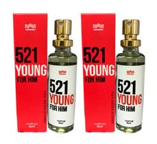 Kit 2 Perfume Masculino 521 Young For Him Amakha Paris 15ml