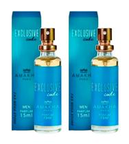 Kit 2 Perfume Masculino Exclusive Code Amakha Paris Bolso