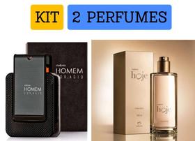 Kit 2 perfumes 1 Natura Coragio + 1 Hoje Natura Refrescante dia e noite Presente mais vendido
