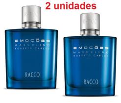 Kit 2 Perfumes Deo Colônia Emoções Roberto Carlos Racco 50ml
