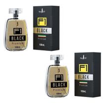 Kit 2 Perfumes F1 Black Masculino Mary Life 100 Ml