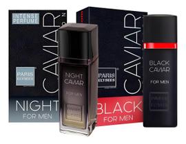 Kit 2 Perfumes Night Caviar e Black Caviar 100ml Paris Elysees