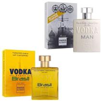 Kit 2 Perfumes Paris Elysees Vodka Amarelo+Vodka Man 100ml