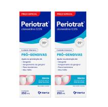 Kit 2 Periotrat Enxaguante Bucal Sem Álcool 250ml Menta