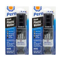 Kit 2 Permatex Epoxi Cola Plástico Preta Parachoque Tanques
