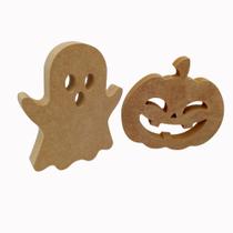 Kit 2 Personagens Halloween Mdf Cru Decorar Mesa Ambientes