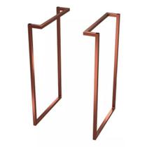 Kit 2 Pés Base Mesa Aparador 30cm em Aço