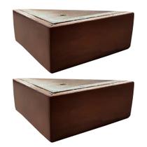 Kit 2 Pés de Madeira em L para Sofá 12cm - Mozzelar