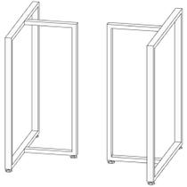 Kit 2 Pés De Mesa 75X60Cm Mod. T Estilo Ind Ferro - Branco Kit 2 Pés De Mesa 75X60Cm Mod. T Estilo Ind Ferro - Branco