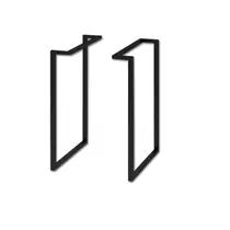 Kit 2 Pés em L Mesa Jantar Estilo Industrial 73x43cm Preta