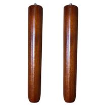 Kit 2 Pés Palito Moveis 12cm Castanho - Mozzelar