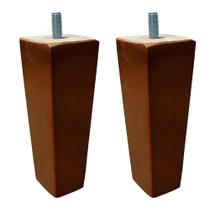 Kit 2 Pés Palito Quadrado Madeira 12cm - Mozzelar