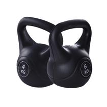 Kit 2 Pesos Kettlebell Para Treino Funcional 4Kg E 6Kg