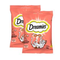 Kit 2 Petiscos para Gatos Dreamies Adultos Sabor Salmão Irresistível 40g Kit 2 Petiscos para Gatos Dreamies Adultos Sabor Salmão Irresistível 40g