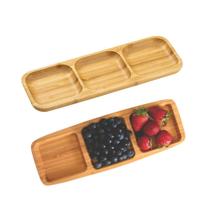 Kit 2 Petisqueiras de Bambu Bandeja Petiscos Retangular Mek 259,5cm