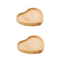 Kit 2 Petisqueiras de Coração em Bambu Kit 2 Petisqueiras de Coração em Bambu