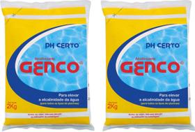 Kit 2 Ph Certo Genco Elevador De Alcalinidade Piscinas 2kg Kit 2 Ph Certo Genco Elevador De Alcalinidade Piscinas 2kg