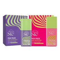 Kit 2 Pico Pulse Intt Sugador em Gel Que Suga Pulsa Vibra E Excita Unissex Melancia e Picolé de Uva Verde