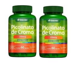 Kit 2 Picolinato De Cromo 250mcg C/60 Cáps - Herbamed