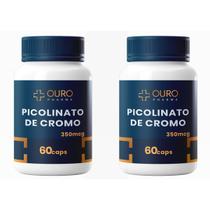 KIT 2 Picolinato de Cromo 350mcg Matéria Prima Importada - 60 cápsulas cada frasco KIT 2 Picolinato de Cromo 350mcg Matéria Prima Importada - 60 cápsulas cada frasco