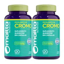 Kit 2 Picolinato de Cromo Suplemento 120 Cápsulas - Maltta
