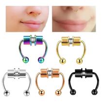 Kit 2 Piercing Magnético De Nariz Septo Falso Kit 2 Piercing Magnético De Nariz Septo Falso
