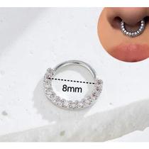Kit 2 Piercing Nariz Cartilagem Argola Cravejado Strass 8mm/10mm Kit 2 Piercing Nariz Cartilagem Argola Cravejado Strass 8mm/10mm