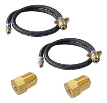 Kit 2 Pigtail P45 50cm + 2 Válvula De Retenção 1/2 X 7/16