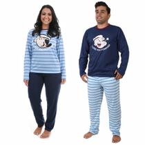 Kit 2 Pijamas De Frio Adulto Casal Longo Feminino Masculino