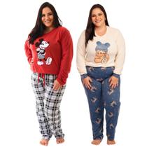 Kit 2 Pijamas De Frio Plus Size Manga Longa E Calça Oferta