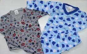 Kit 2 pijamas estampados infantil Tam: 1-2