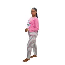 KIT 2 Pijamas Feminino Inverno Manga Longa Malha Atacado