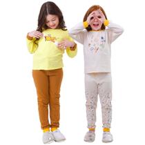 Kit 2 Pijamas Infantis Unissex gemeos