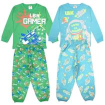 Kit 2 Pijamas Meia Estação Estampado Menino Infantil Sortido Kit 2 Pijamas Meia Estação Estampado Menino Infantil Sortido