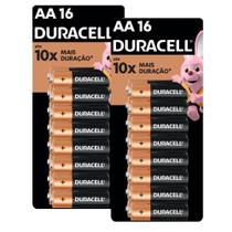 Kit 2 Pilha Duracell AA Alcalina 16 com Unidades cada Kit 2 Pilha Duracell AA Alcalina 16 com Unidades cada