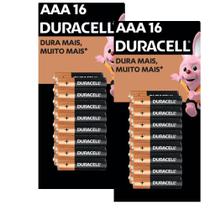 Kit 2 Pilha Duracell AAA Alcalina 16 Unidades cada Kit 2 Pilha Duracell AAA Alcalina 16 Unidades cada