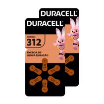 Kit 2 Pilha Duracell Auditiva 312 com 6 unidades