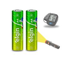 Kit 2 Pilhas Alcalina AA Cilindrica Longa Duração 1,5V
