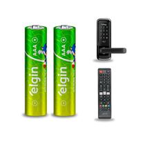 Kit 2 Pilhas Alcalina AAA Cilindrica Longa Duração 1,5V