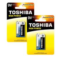 Kit 2 Pilhas Alcalina Toshiba 9V High Power 6Lr61Gcp