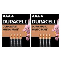 Kit 2 Pilhas Duracell AAA com 4 Unidades