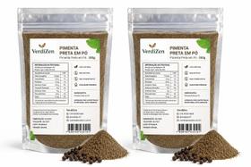 Kit 2 Pimenta Preta Em Pó Verdizen 200g Tempero Natural