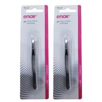 Kit 2 Pinça Design Sobrancelha Ponta Diagonal 673 - Enox