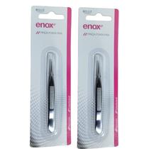Kit 2 Pinça Ponta Fina 675 - Enox Kit 2 Pinça Ponta Fina 675 - Enox